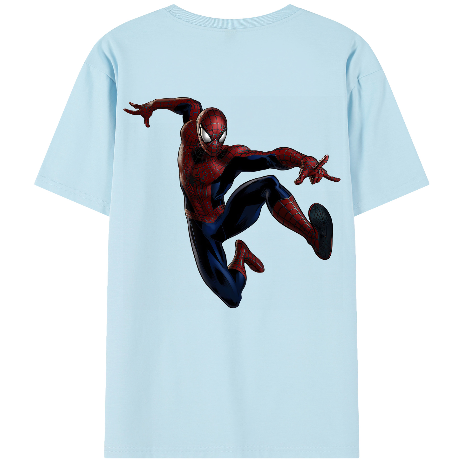 Spider Man スパイダーマン 綿100％半袖Tシャツ（背面プリント）